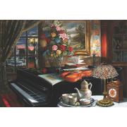 Anatolian Still Life Piano, Violin and Flowers Puzzle 2000 pièce