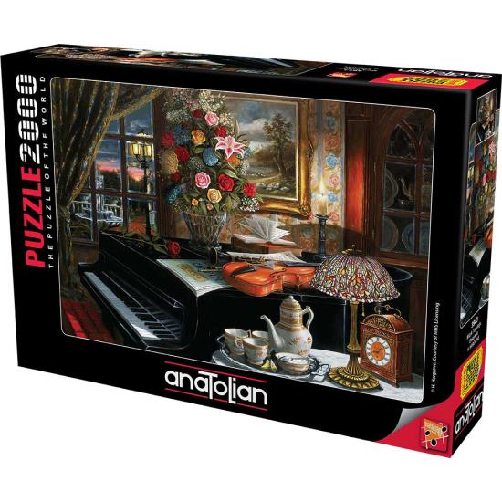 Anatolian Still Life Piano, Violin and Flowers Puzzle 2000 pièce