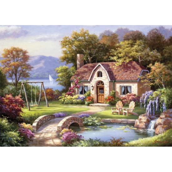 Hutte anatolienne avec pont de pierre Puzzle 1500 pièces