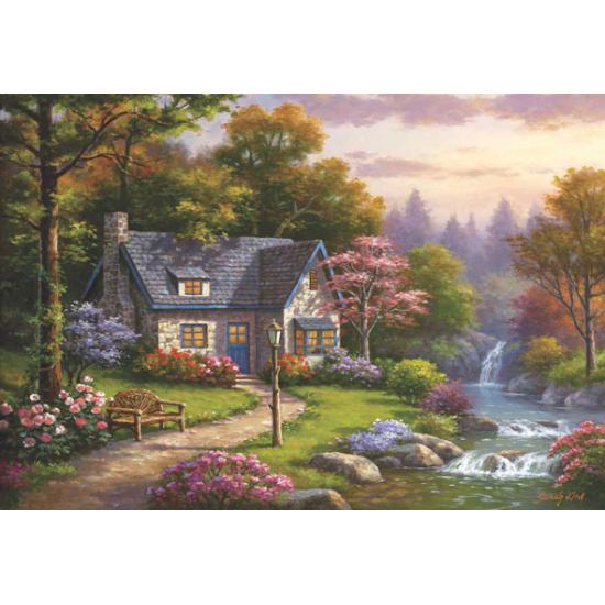 Cabane anatolienne et cascade à Río de Piedras Puzzle 2000 pièce