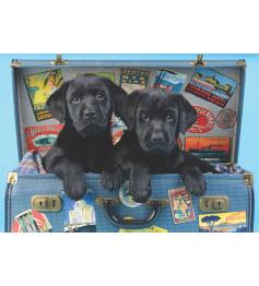Puzzle Anatolie Chiots Noirs Voyageurs 500 pièces