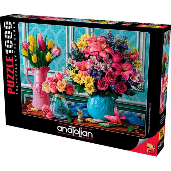 Puzzle 1000 pièces Fleurs d'Anatolie dans des vases