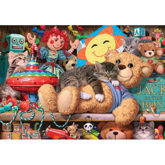 Puzzle Chaton d'Anatolie dans le placard à jouets 260 pièces