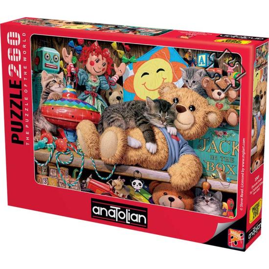Puzzle Chaton d'Anatolie dans le placard à jouets 260 pièces
