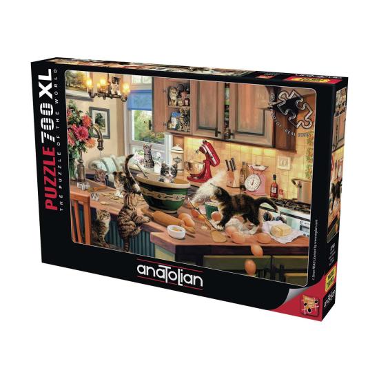 Puzzle Anatolian Chatons dans la Cuisine XXL 700 pièces Puzzle Anatolian Chatons dans la Cuisine XXL 700 pièces