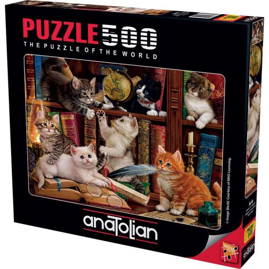 Puzzle d'Anatolie Chatons sur la bibliothèque 500 pièces