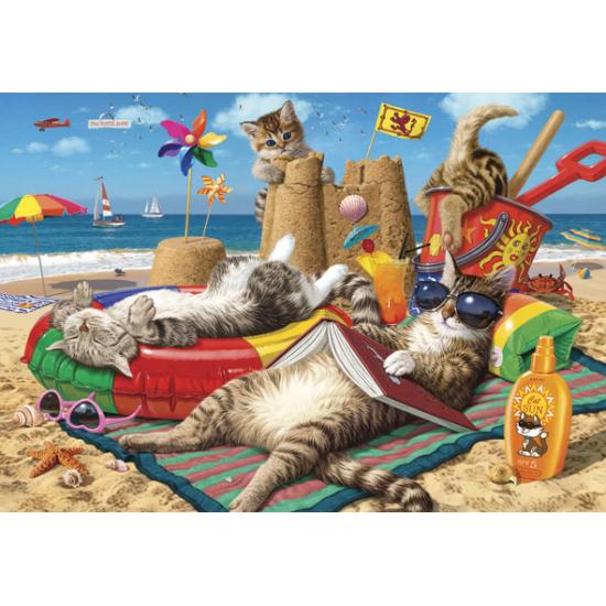 Chats d'Anatolie sur la plage Puzzle 260 pièces