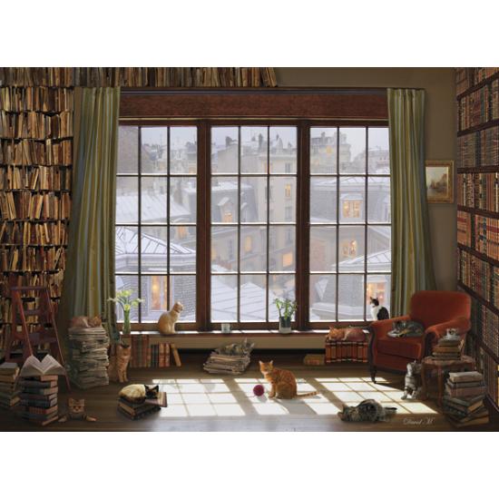 Puzzle Anatolien La Fenêtre des Chats 1000 Pièces