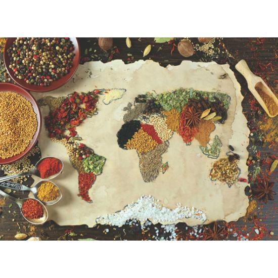 Puzzle Anatolie Carte du Monde aux Épices 1000 Pièces Puzzle Anatolie Carte du Monde aux Épices 1000 Pièces
