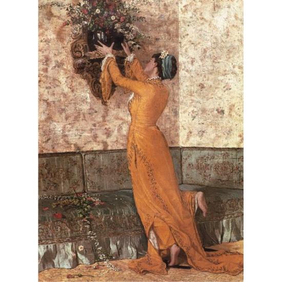 Puzzle 1000 pièces Femme anatolienne avec vase de fleurs