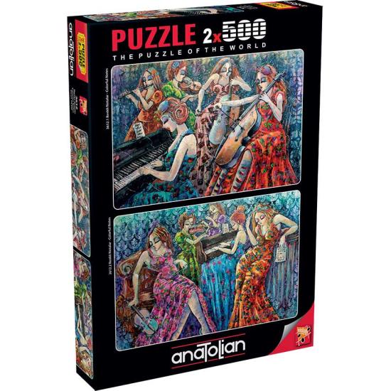 Puzzle Anatolien Notes Pleines de Couleurs 2 x 500 Pièces