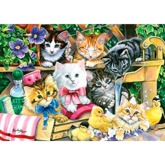 Puzzle Anatolie Séance de bains de chaton 260 pièces