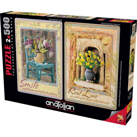 Puzzle Anatolien Sourire et Amour Véritable 2 x 500 pièces