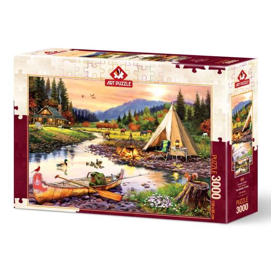 Puzzle Art Puzzle Camping Amis 3000 Pièces