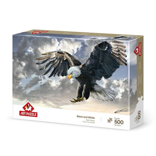 Puzzle Art Puzzle noir et blanc, American Eagle 500 pièces