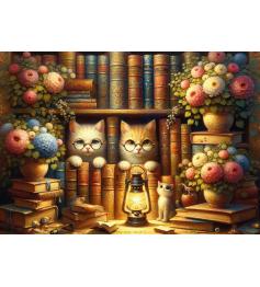 Puzzle Art Puzzle Bibliothèque des chats sages 260 pièces