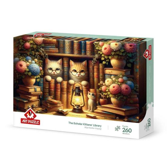 Puzzle Art Puzzle Bibliothèque des chats sages 260 pièces
