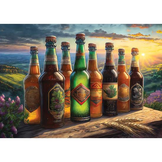 Puzzle Art Puzzle Bouteilles de Bière Rétro de 1000 Pcs