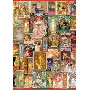 Puzzle Art Puzzle Collage Affiches Art Nouveau de 1500 pièces