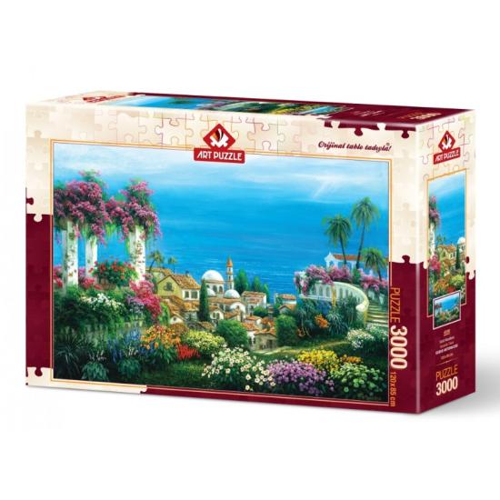 Puzzle Art Puzzle Maison de campagne sur les rives du lac 3000 p