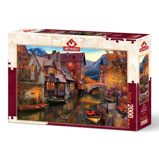 Puzzle Art Puzzle Maisons sur le Canal 2000 Pièces