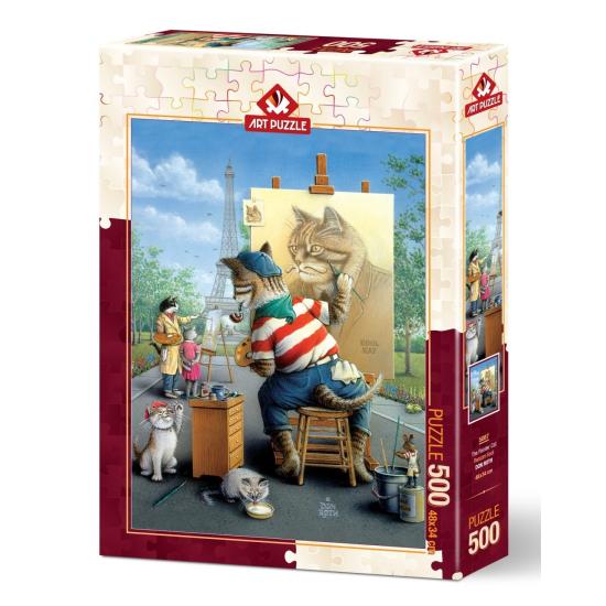Puzzle Art Puzzle Le Chat Peintre 500 Pièces