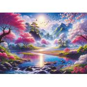 Puzzle Art Puzzle La Vallée Des Cerisiers En Fleurs 1500 pièces