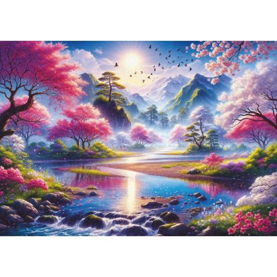 Puzzle Art Puzzle La Vallée Des Cerisiers En Fleurs 1500 pièces