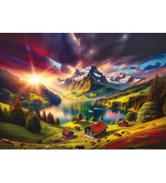 Puzzle Art Puzzle Au bord des Alpes 500 pièces