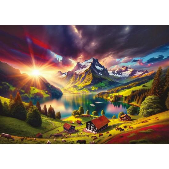 Puzzle Art Puzzle Au bord des Alpes 500 pièces
