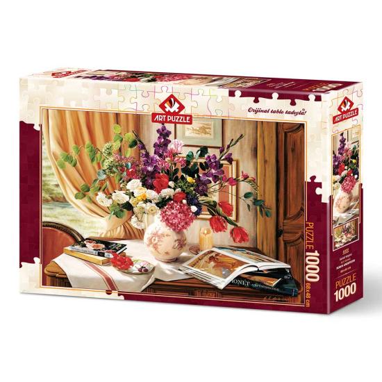 Puzzle Art Coin d'Art et de Fleurs 1000 pièces Puzzle Art Coin d'Art et de Fleurs 1000 pièces