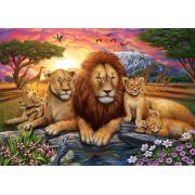 Puzzle Art Puzzle Famille de Lions 1000 Pièces