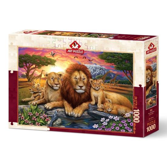 Puzzle Art Puzzle Famille de Lions 1000 Pièces