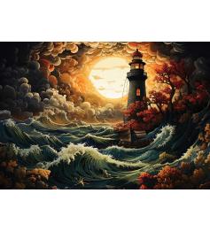 Puzzle Art Puzzle Phare dans une Tempête de 1500 pièces