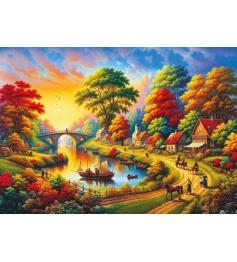 Puzzle Art Puzzle Festival Au Bord De La Rivière 1500 pièces