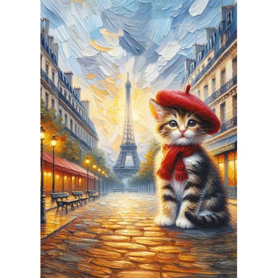 Puzzle Art Puzzle Chat artiste à Paris 260 pièces