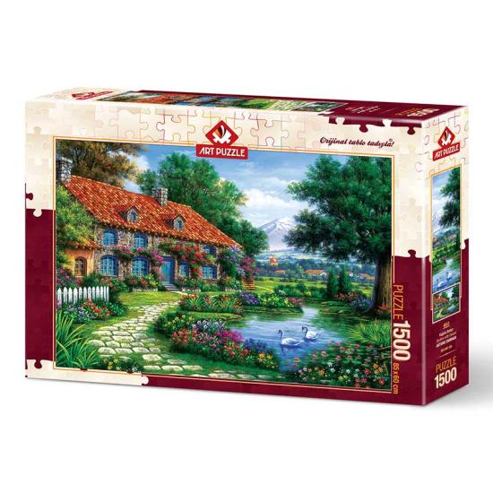 Puzzle Puzzle Art Garden avec Cygnes 1500 pièces