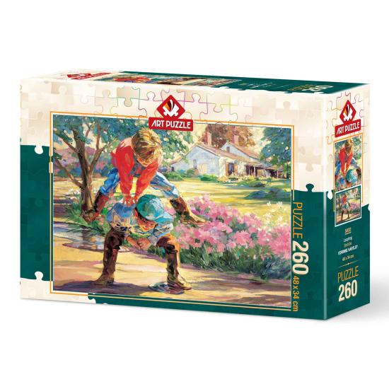 Puzzle Art Puzzle Playing Leaping Frog 260 pièces