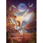 Puzzle Art Puzzle Hiboux au clair de Lune de 1000 Pcs