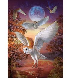 Puzzle Art Puzzle Hiboux au clair de Lune de 1000 Pcs