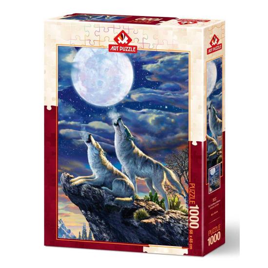 Puzzle Art Puzzle Loups et Pleine Lune 1000 pièces