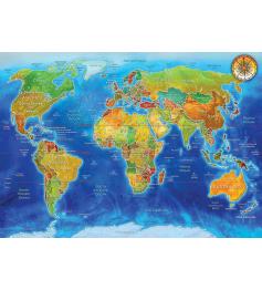 Puzzle Art Puzzle Carte Géopolitique Mondiale de 2000 pièce