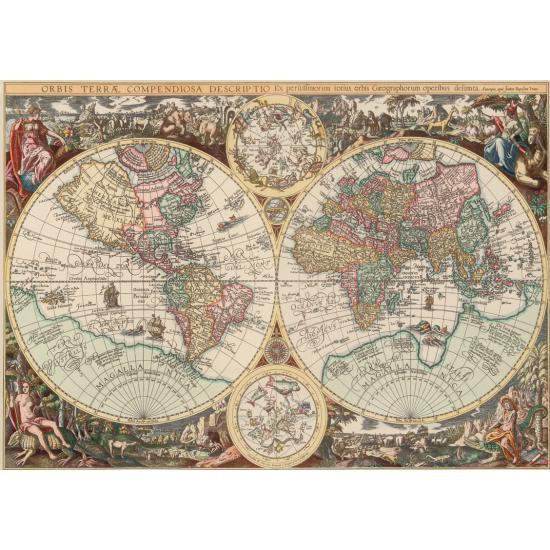 Puzzle Art Carte du monde antique Puzzle 1500 pièces