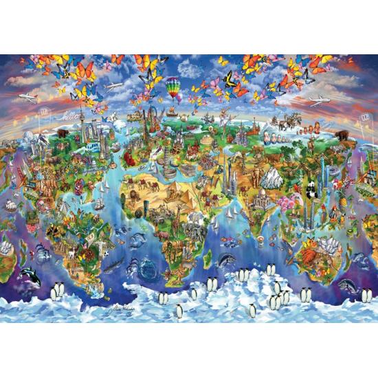 Puzzle Art Merveilleux Monde Illustré Puzzle 2000 Pièces