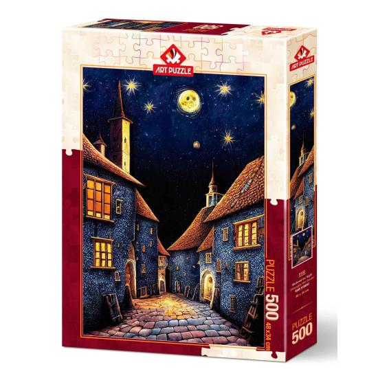 Puzzle Art Medieval Inn Night Puzzle 500 pièces