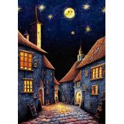 Puzzle Art Medieval Inn Night Puzzle 500 pièces