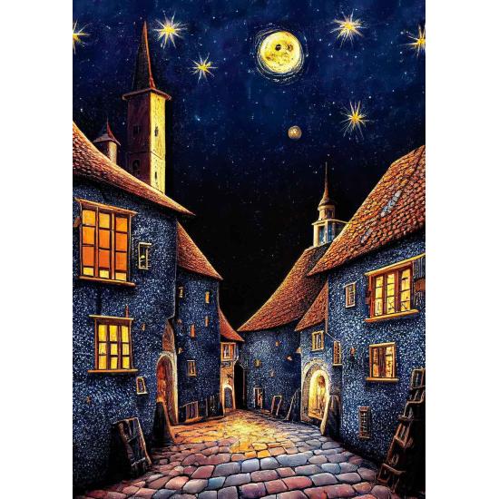 Puzzle Art Medieval Inn Night Puzzle 500 pièces