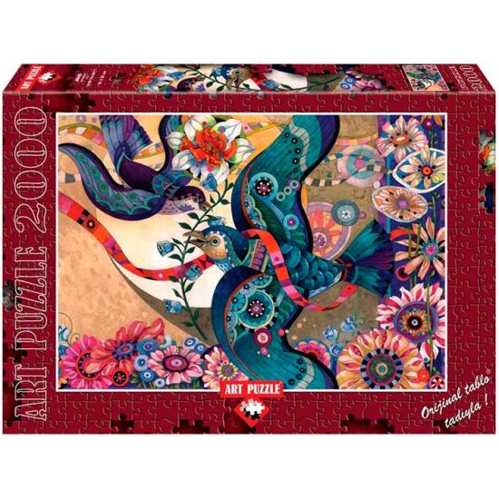Puzzle Art Puzzle Oiseaux Colorés 2000 Pièces