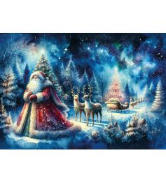 Puzzle Art Puzzle Le Père Noël sous les aurores boréales 260 piè