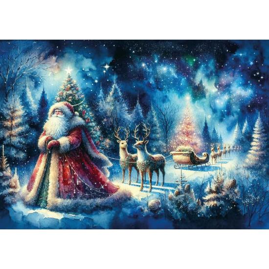 Puzzle Art Puzzle Le Père Noël sous les aurores boréales 260 piè